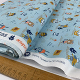 Remnant - Organic Cotton - Treasure Hunt - Blue (1.5m)