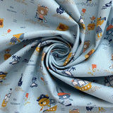 Remnant - Organic Cotton - Treasure Hunt - Blue (1.5m)