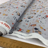 Organic Cotton - Treasure Hunt - Grey
