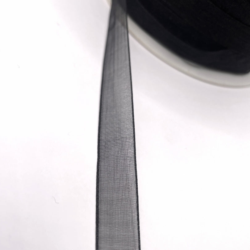 Organza Ribbon - Black (10mm)