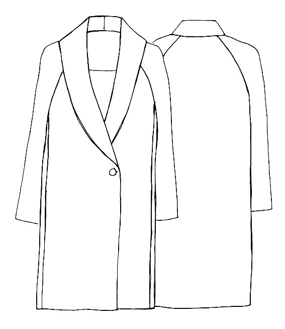 Tessuti - Oslo Coat Sewing Pattern (UK 12-16)