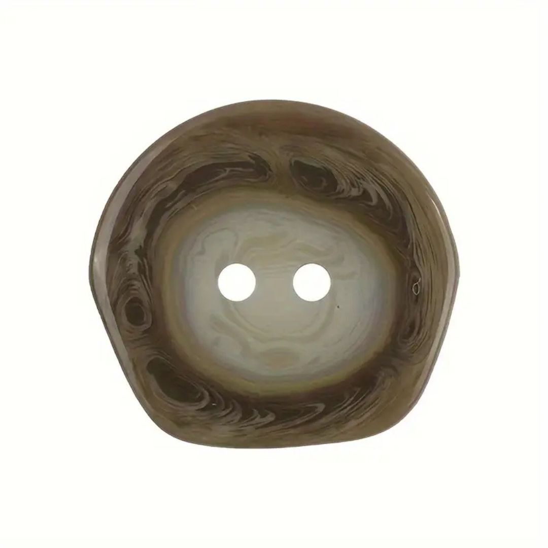 Pack of 5 Irregular Shape Coffee Buttons (2 Sizes)