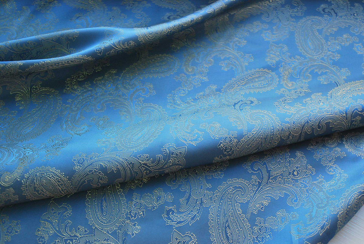 Paisley Changeant Lining - Blue