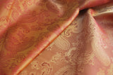 Paisley Changeant Lining - Rust
