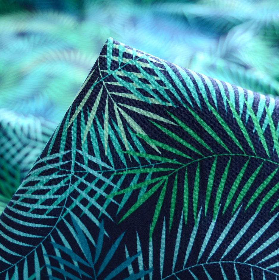 Poplin Print - Palm Beach - Turquoise
