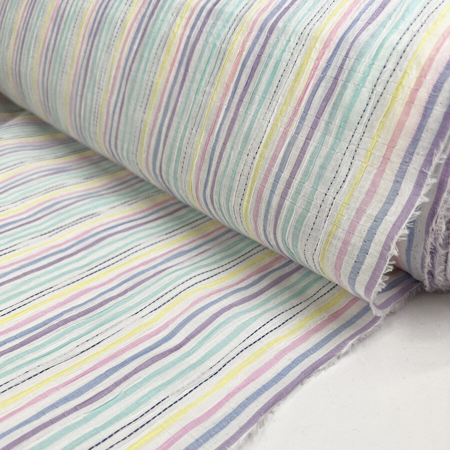 Pastel Rainbow Seersucker