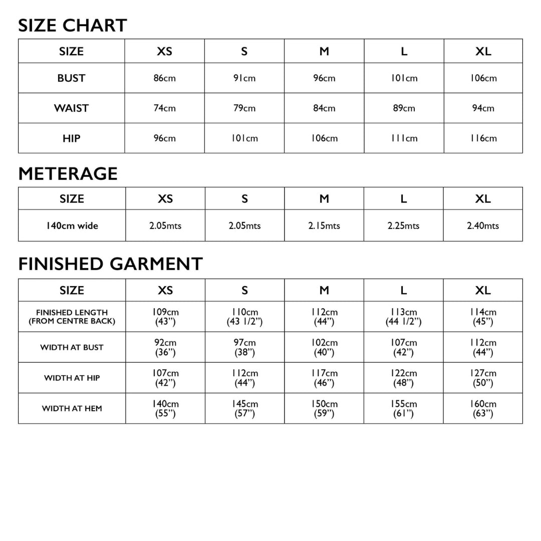 Tessuti - Pia Dress Sewing Pattern (UK XS-XL)