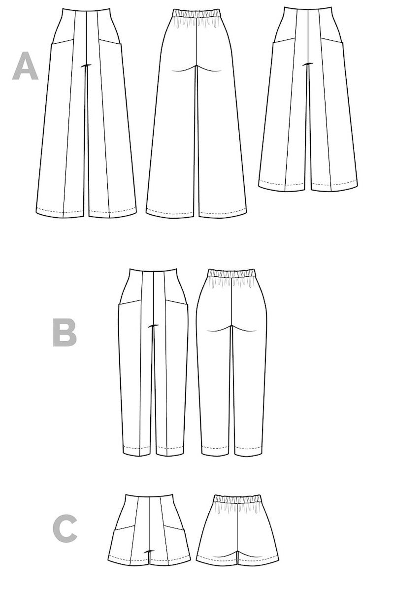 Closet Core Patterns - Pietra Trousers & Shorts Pattern