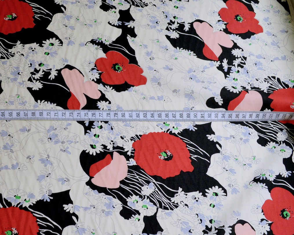 Remnant - Pima Cotton Lawn - Elegant Poppy (1.25m)