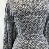 Pima Cotton Lawn - Navy Leaf