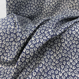 Pima Cotton Lawn - Navy Leaf