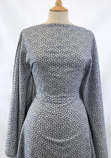 Pima Cotton Lawn - Navy Leaf