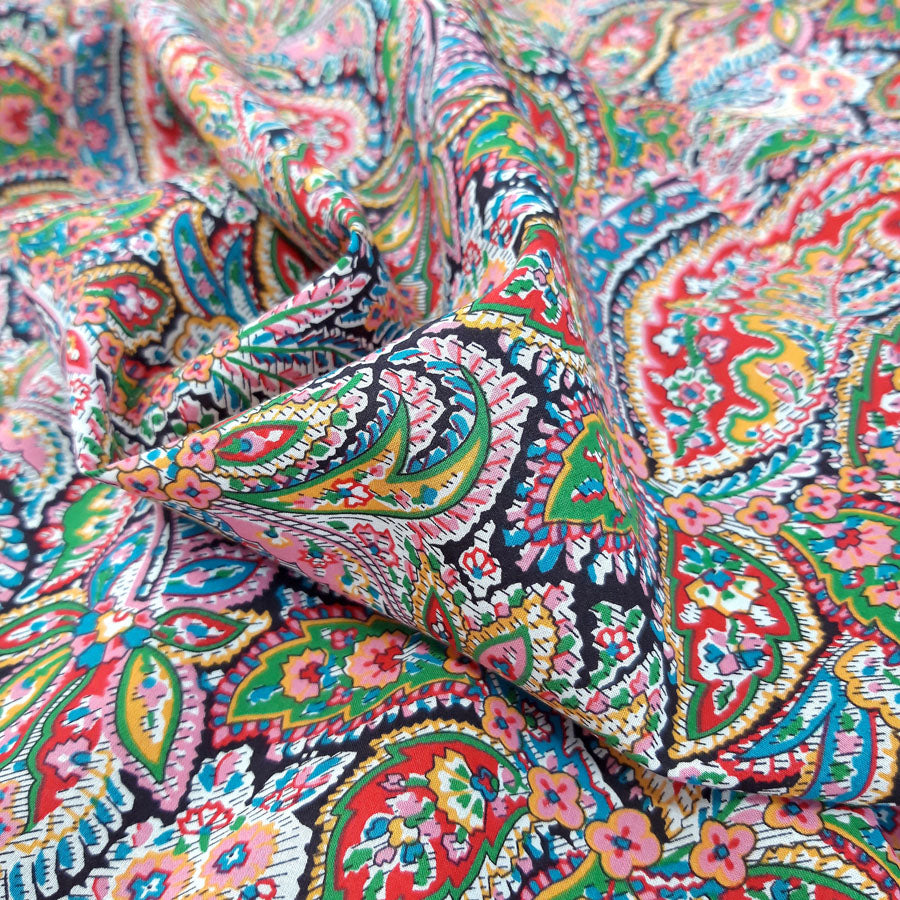 Pima Cotton Lawn - Devine Paisley - Pink
