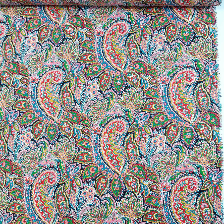 Pima Cotton Lawn - Devine Paisley - Pink