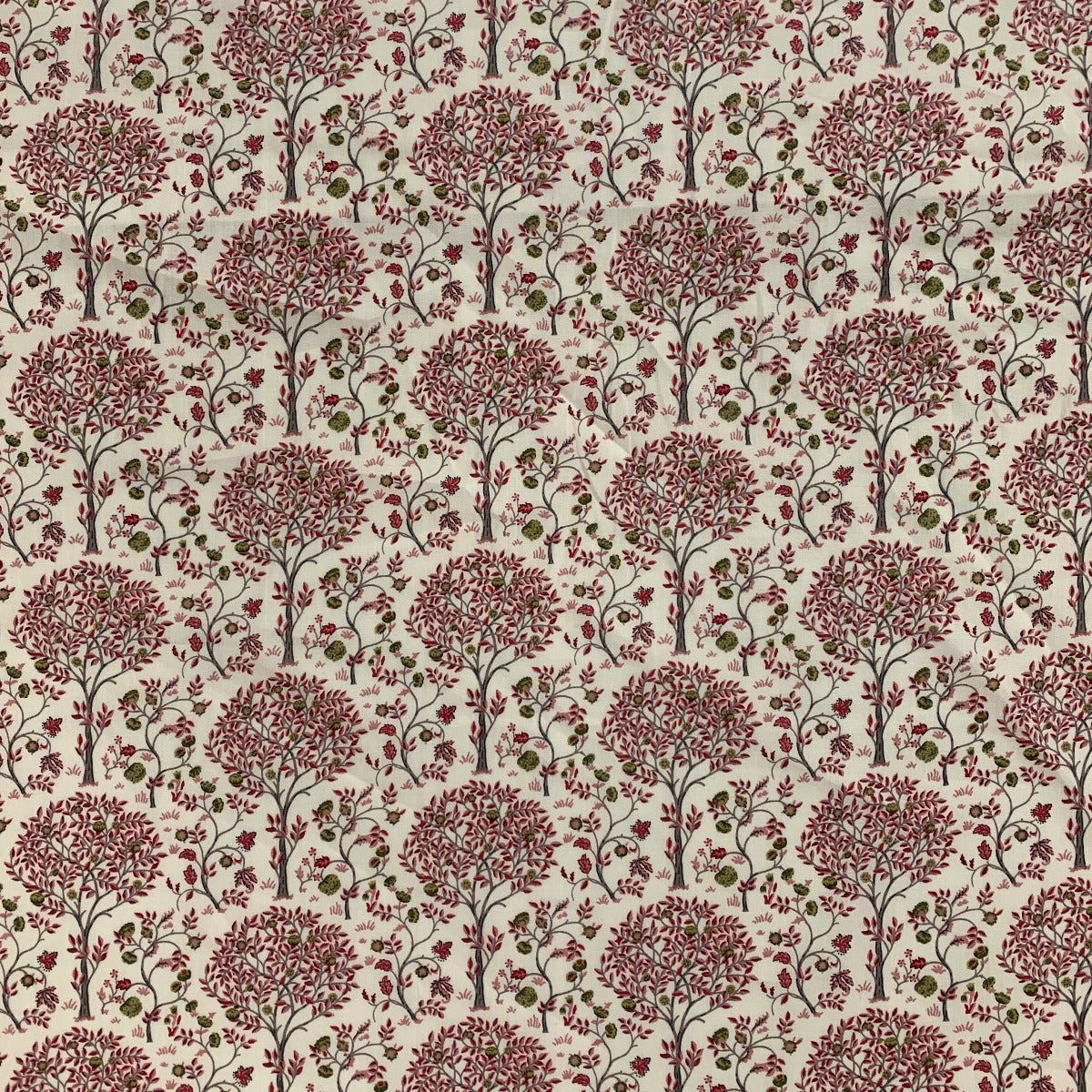 Pima Cotton Lawn - Mulberry Tree - Red & Pink