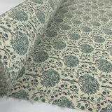 Pima Cotton Lawn - Mulberry Tree - Teal & Lilac