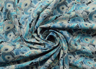 Pima Cotton Wagasa Blue Dress Fabric Cud
