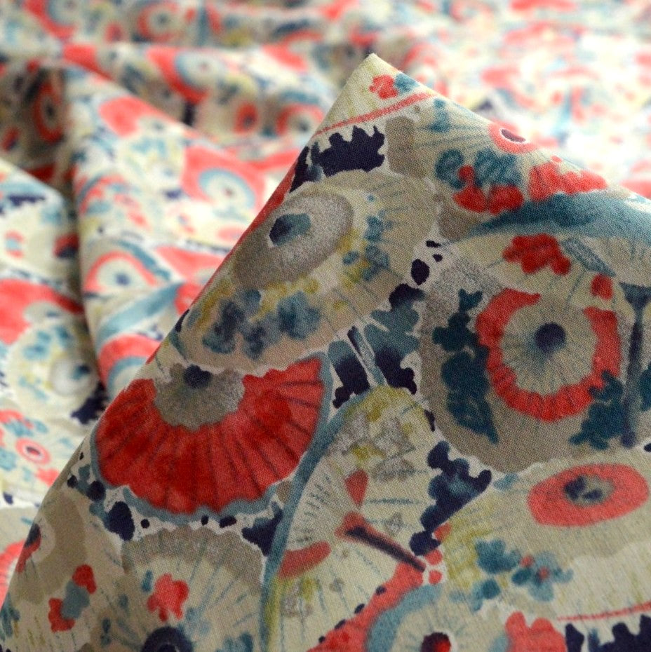 Pima Cotton Lawn - Wagasa Red