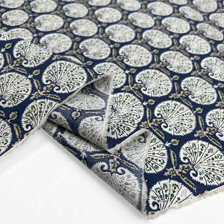 Pima Cotton Lawn Dress Fabric Denim Dandelion Fold