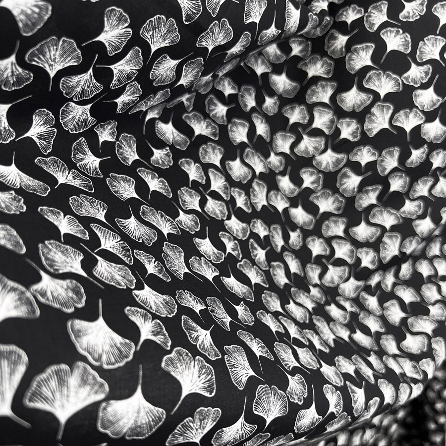 Pima Cotton Lawn - Midnight Fall - Black