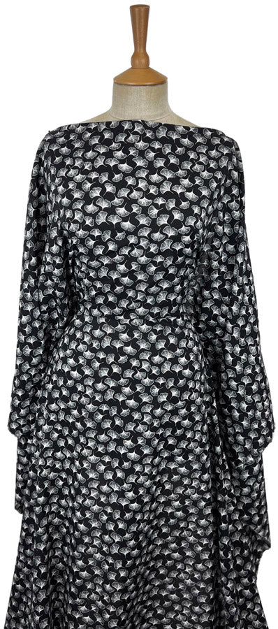 Pima Cotton Lawn - Midnight Fall - Black