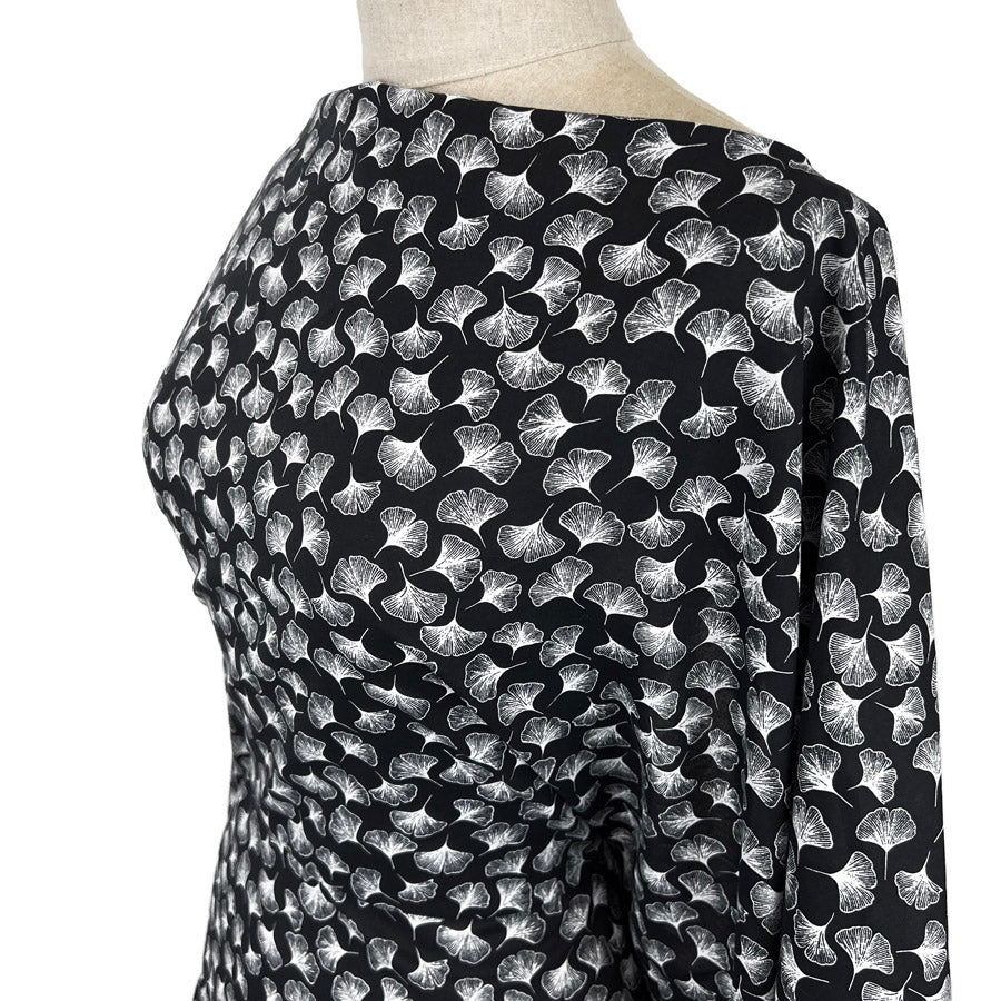 Pima Cotton Lawn - Midnight Fall - Black