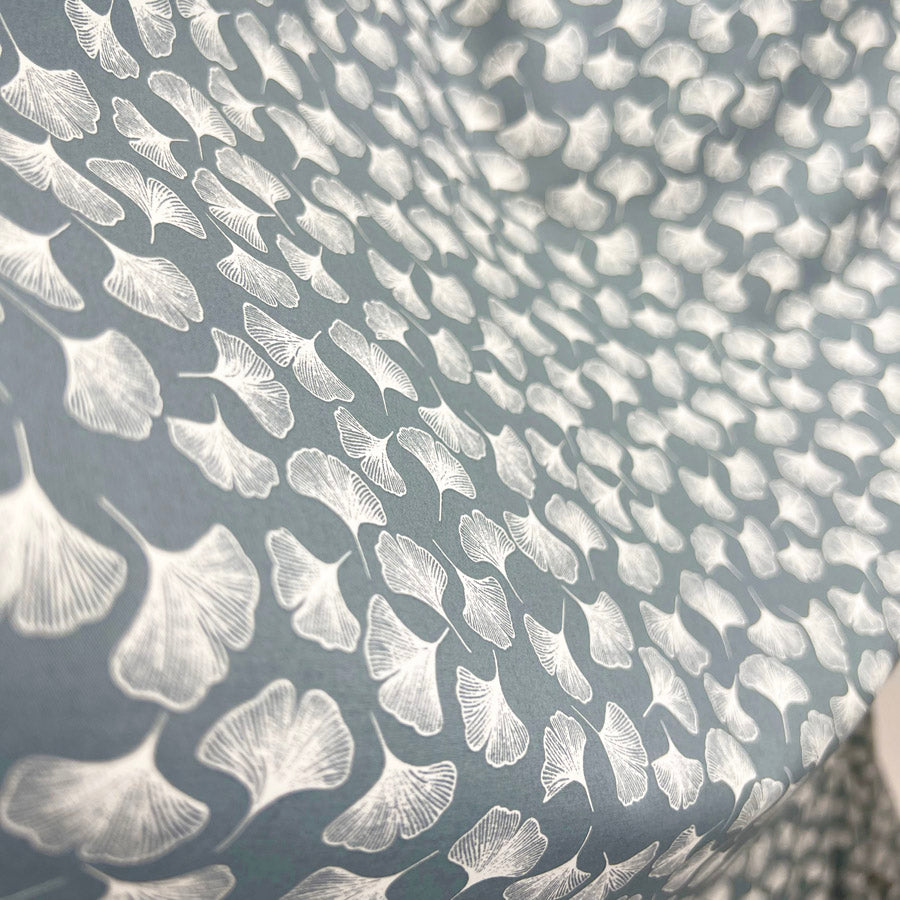 Pima Cotton Lawn - Midnight Fall - Pale Grey