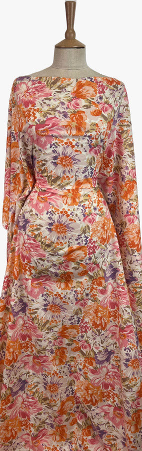 Pima Cotton Lawn Maria Woven Floral Print Dress Fabric Mannequin