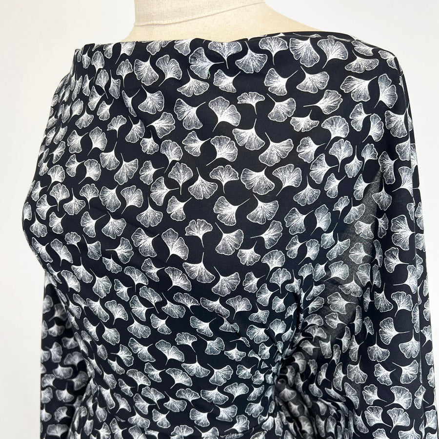 Pima Cotton Lawn - Midnight Fall - Navy