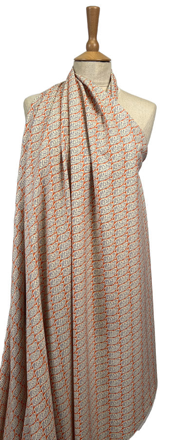 Pima Cotton Lawn - Tribal Grove - Orange