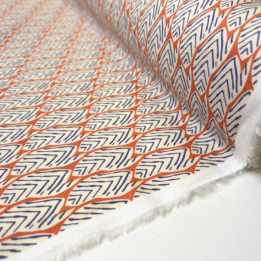 Pima Cotton Lawn - Tribal Grove - Orange