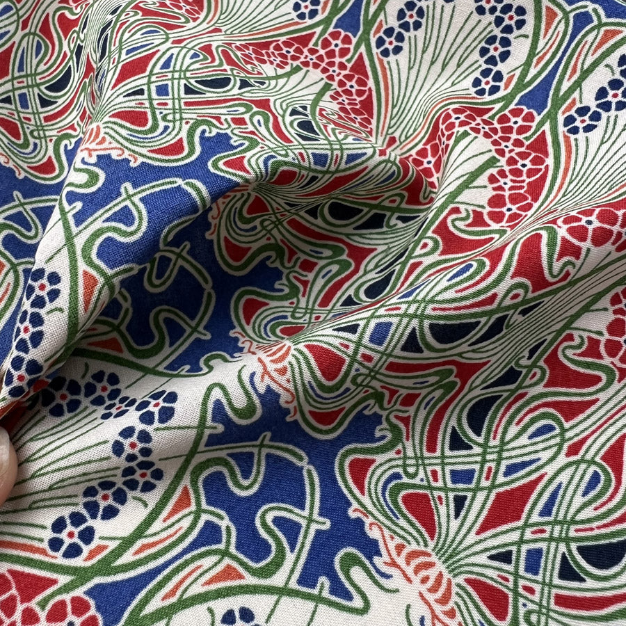 Pima Cotton Lawn - Vine - Red