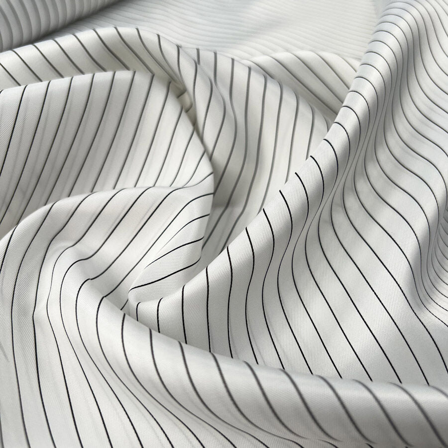 Pinstripe Lining - White