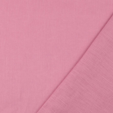 Plain 100 Percent Linen 150Gsm Dress Fabric Pink Fold