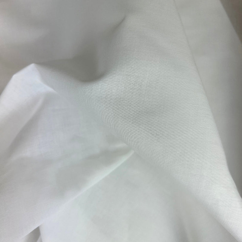 Plain Cotton Lawn Dressmaking Fabric  Riviera Lawn Ivory