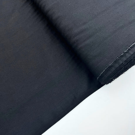 Plain cotton twill shirt dress fabric lady tessa black bolt