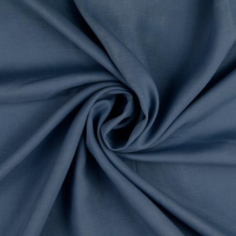 Plain Lightweight Soft Dress Fabric Lyocell Linen Blue Twist