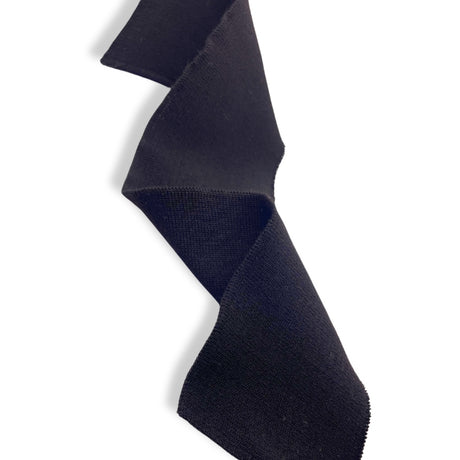 Plain Poly Cotton Stretch Knitted Ribbing Fabric Black 2