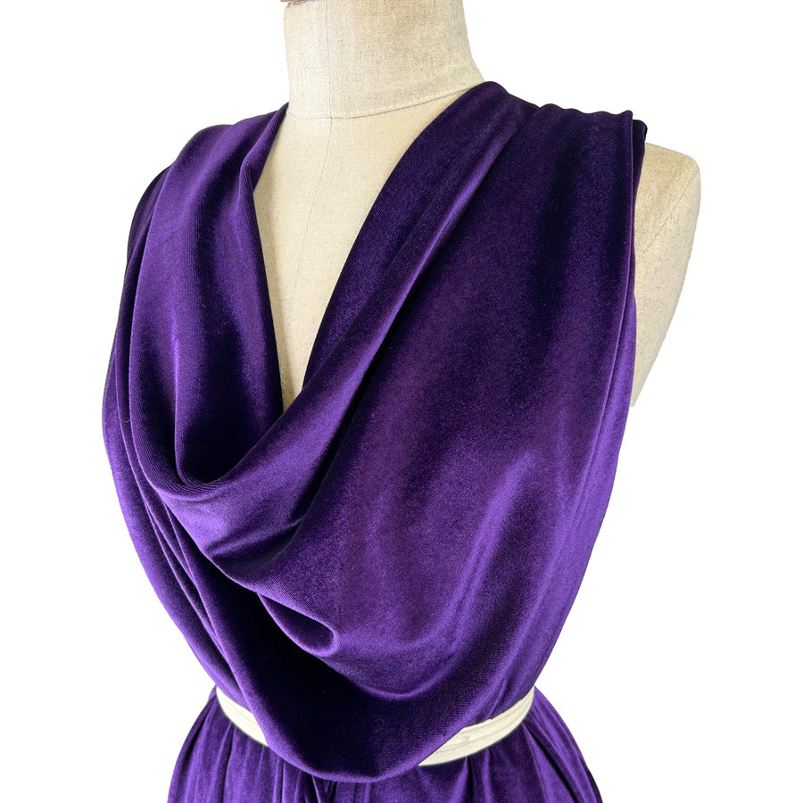 Remnant - Roxy Stretch Velvet - Amethyst (0.85m)
