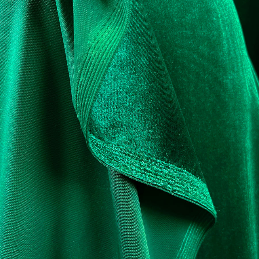Plain Velour Dress Fabric Green | Roxy Stretch Velvet - Emerald Croft Mill Plain Velour Dress Fabric Green | Roxy Stretch Velvet - Emerald Croft Mill