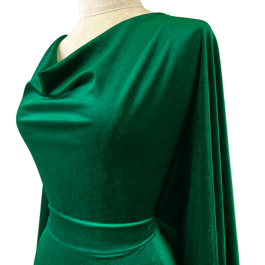 Roxy Stretch Velvet - Emerald
