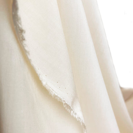 Plain Viscose Poplin Dress Fabric Alabaster Hang