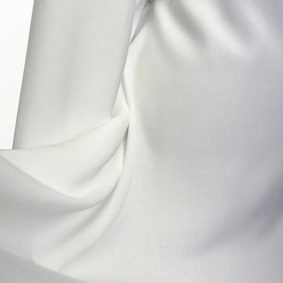 Plain Viscose Poplin Dress Fabric White Drape