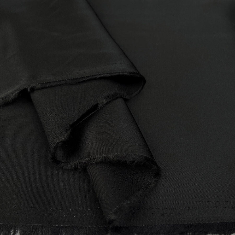 Plain Viscose Satin - Black