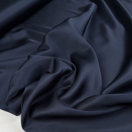 Plain Viscose Satin Navy Rayon Woven Dress Fabric