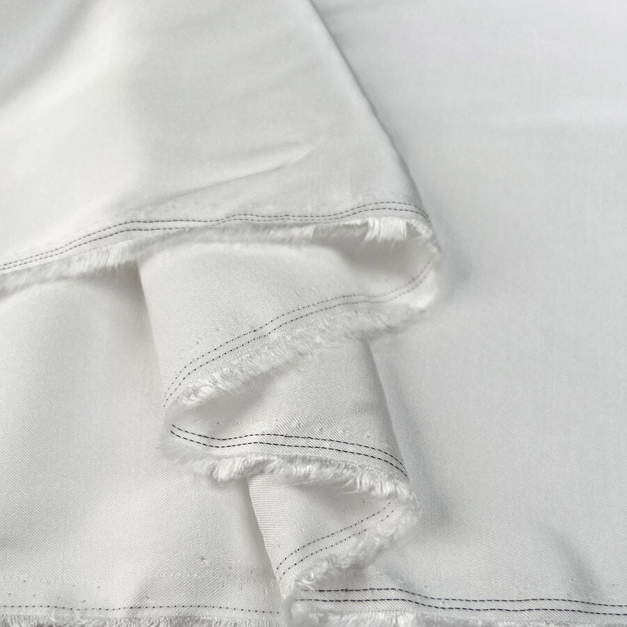 Plain Viscose Satin - Optical White