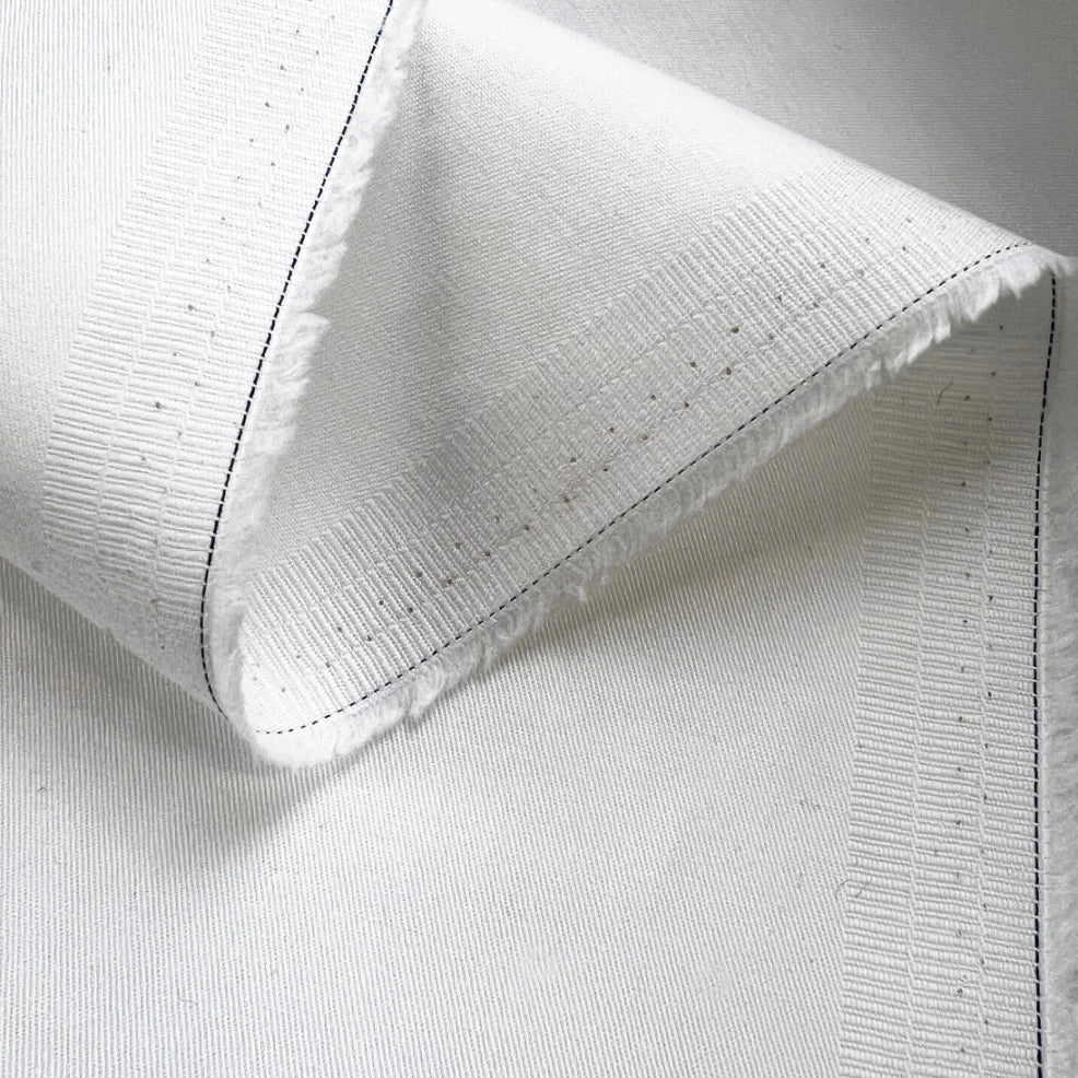 White Cotton Lycra Drill