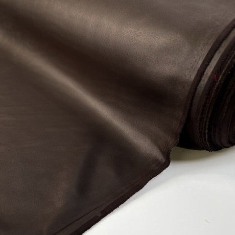 Pleather Chocolate Brown Polyester Faux Leather Fabric Roll