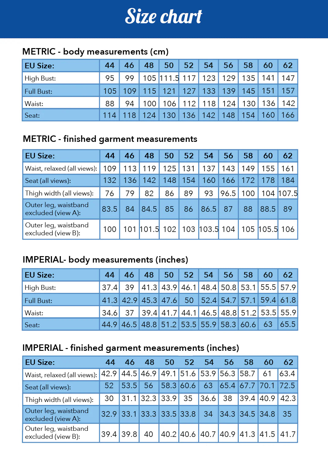 Ploen Patterns - Tyra Trousers Pattern (EU 44-62)