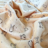 Printed Velour Fleece - Teddy Peach